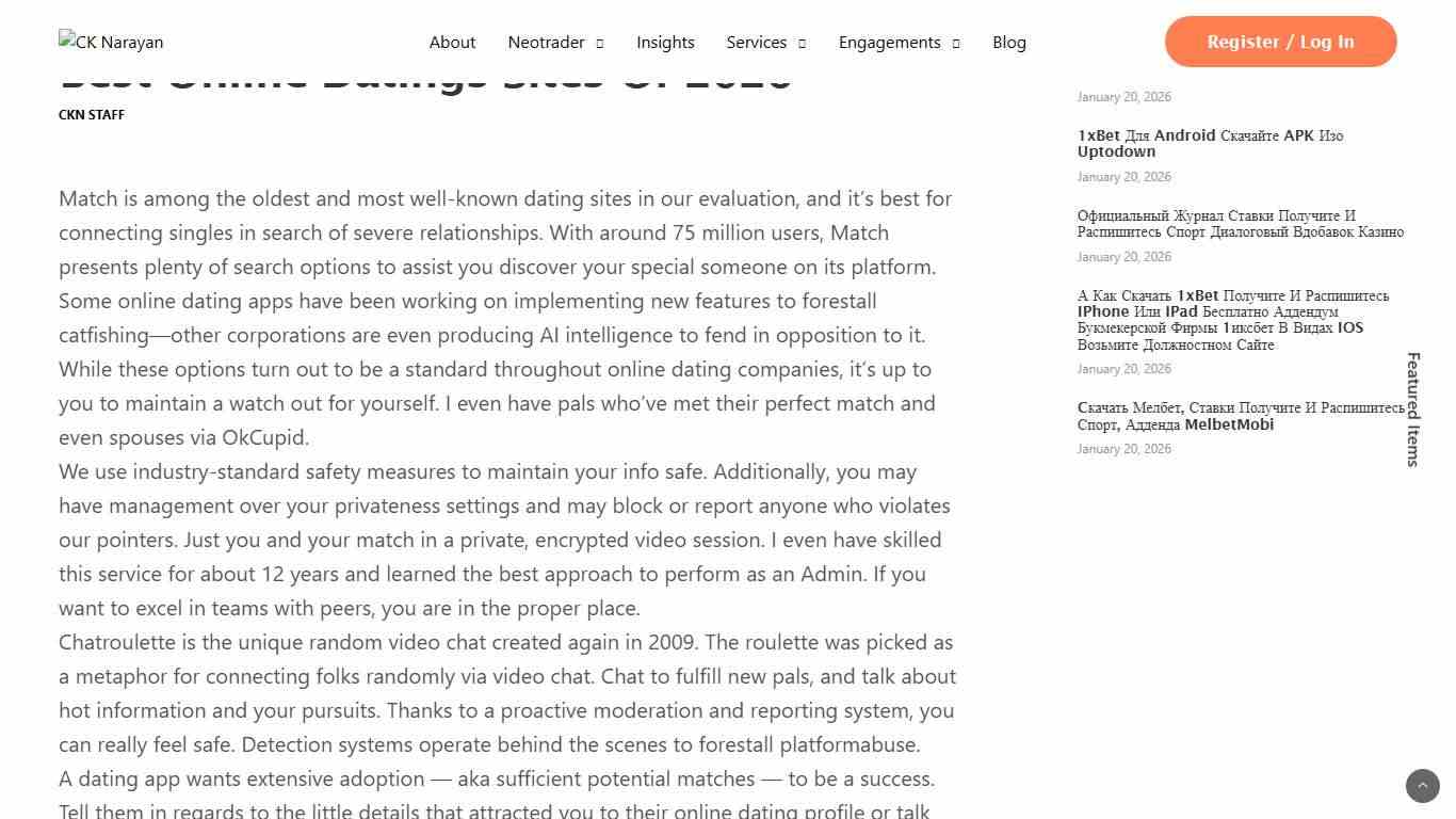 Best Online Datings Sites Of 2026 - CK Narayan